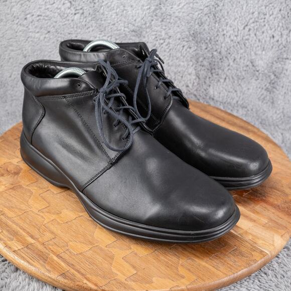 SEBAGO Black Leather Chukka Boots Mens Size 12 N Ankle Boots - Picture 1 of 7